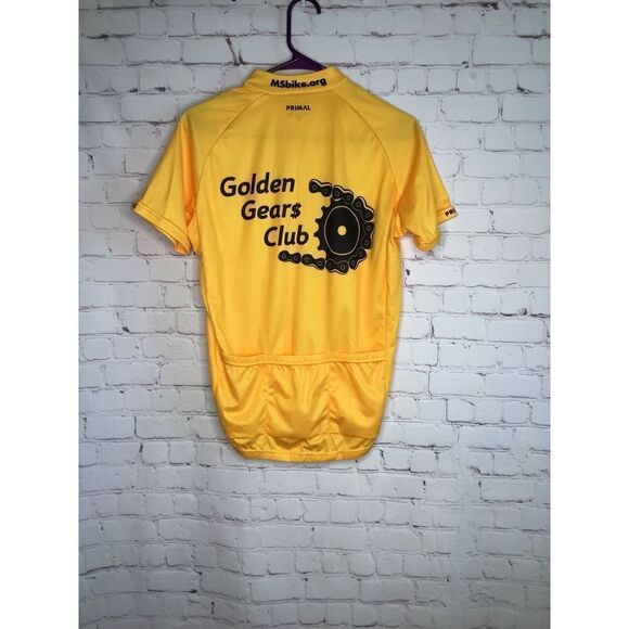 Primal Cycling Jersey Men Small Golden Gear‎ Club Yellow NWT - Picture 4 of 8